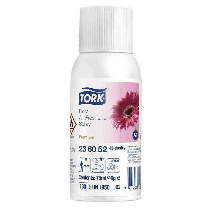 Tork Floral Air Freshener Spray A1 75ml x 12 Cans/Carton 236052 - SuperOffice
