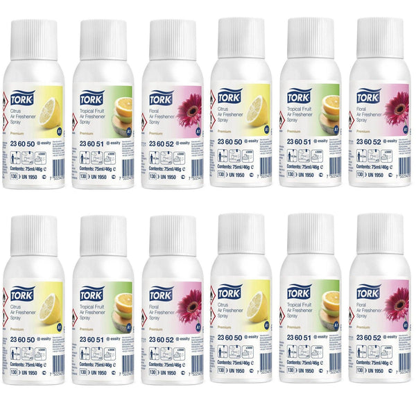 Tork Mixed Pack Air Freshener Spray A1 75ml x 12 Cans/Carton 236056 - SuperOffice