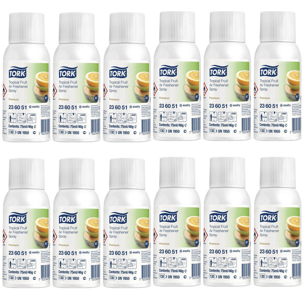 Tork Tropical Fruit Air Freshener Spray A1 75ml x 12 Cans/Carton 236051 - SuperOffice