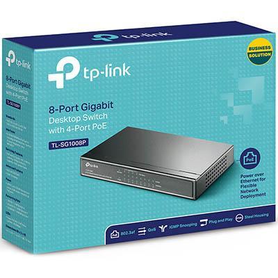 Tp-Link Tl-Sg1008P 8-Port Gigabit Desktop Switch With 4-Port Poe NWTL-SG1008P - SuperOffice