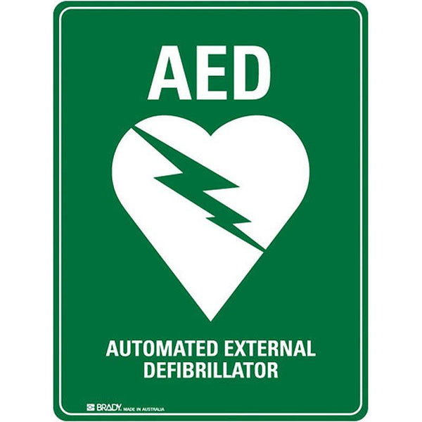 Trafalgar Aed Defibrillator Sign Poly 225 X 300Mm 872719 - SuperOffice