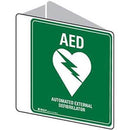 Trafalgar Automatic External Defibrillator Double Sided Sign 225 X 225Mm 873488 - SuperOffice