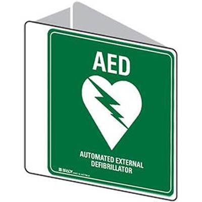 Trafalgar Automatic External Defibrillator Double Sided Sign 225 X 225Mm 873488 - SuperOffice