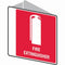 Trafalgar Double Sided Fire Sign Fire Extinguisher 225x225mm B834622 - SuperOffice