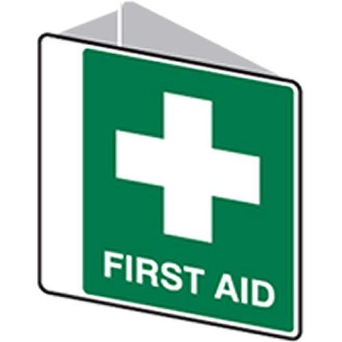 Trafalgar Double Sided First Aid Sign 225x225mm B835316 - SuperOffice