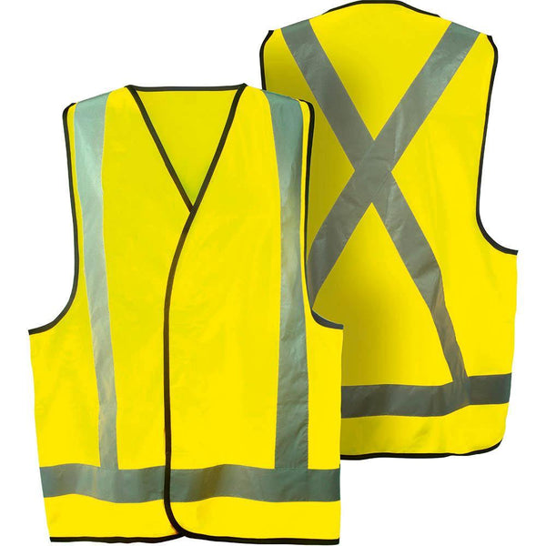Trafalgar Hi-Vis Day Night Safety Vest Yellow Small 102336 - SuperOffice