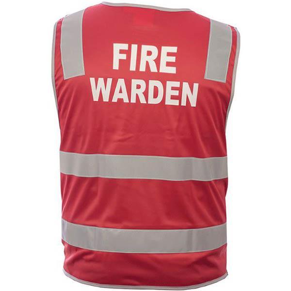 Trafalgar Hi-Vis Fire Warden Vest Large 102140 - SuperOffice
