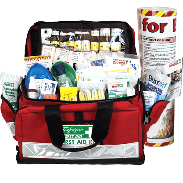 Trafalgar Large Burns First Aid Kit Portable Soft Carry Case 873859 - SuperOffice