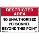 Trafalgar Mandatory Sign Authorised Personnel 300x450mm B845110 - SuperOffice