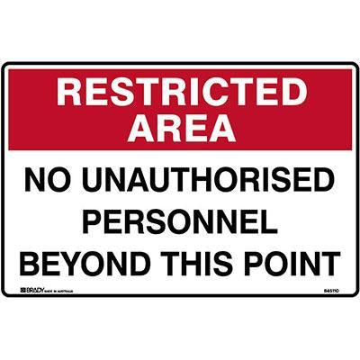 Trafalgar Mandatory Sign Authorised Personnel 300x450mm B845110 - SuperOffice