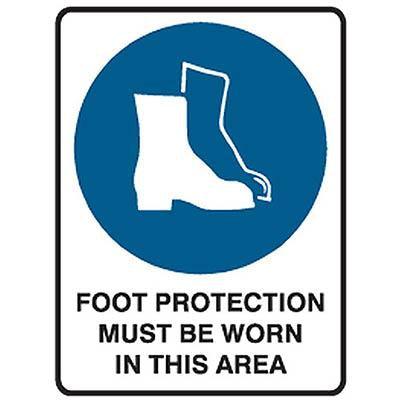 Trafalgar Mandatory Sign Foot Protection 450x600mm B835037 - SuperOffice