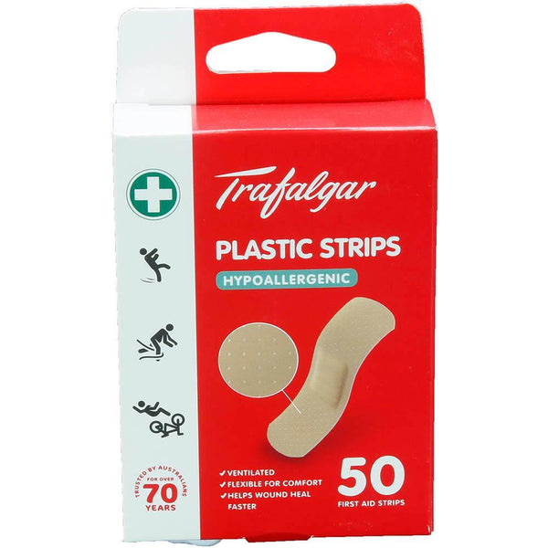 Trafalgar Plastic Strips Hypoalleregenic Pack 50 101454 - SuperOffice