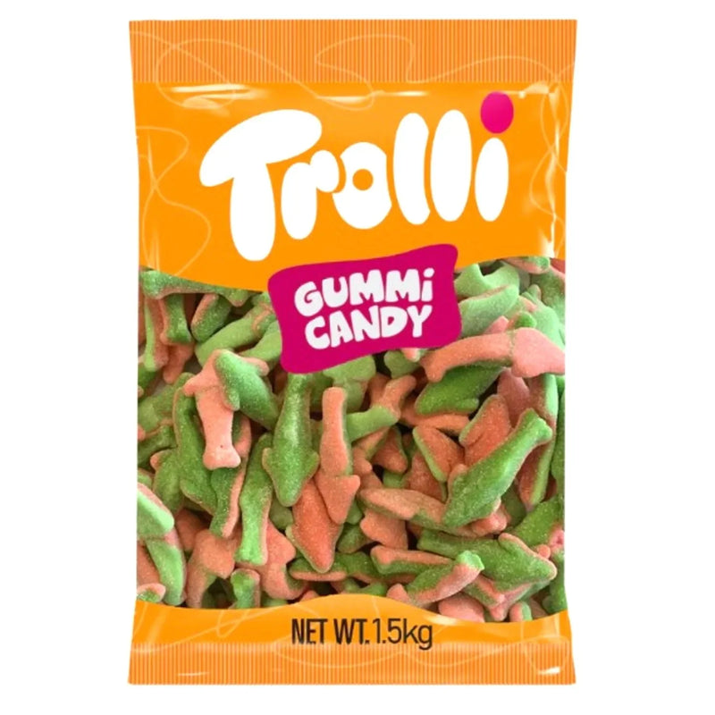 Trolli Watermelon Shark Lollies Candy 1.5kg Bag 689634 (1 Bag) - SuperOffice
