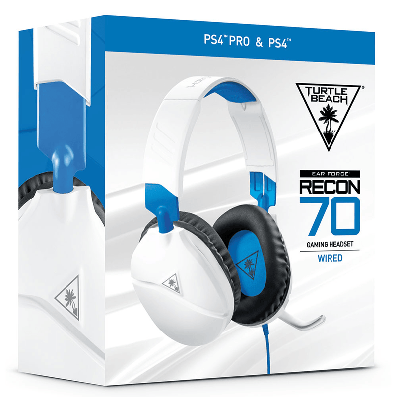 Turtle Beach Ear Force Recon 70P Headset Headphones Microphone PS4 PS5 White FS-TBS-3455-01 - SuperOffice