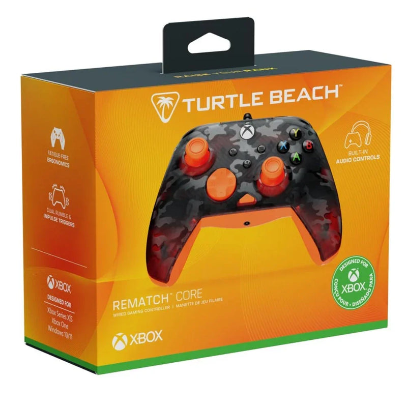 Turtle Beach Rematch Core Wired Controller Gaming for Xbox Ghost Black Camo Orange 170815 - SuperOffice
