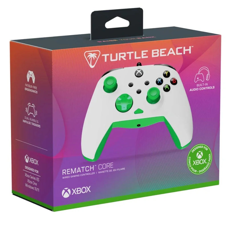 Turtle Beach Rematch Core Wired Controller Gaming for Xbox White & Green 170816 - SuperOffice
