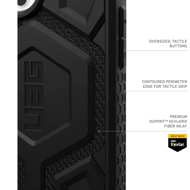 UAG Monarch Pro Magnetic Protective Case iPhone 16 Pro Max 6.9" Kevlar Black 114457113940 - SuperOffice