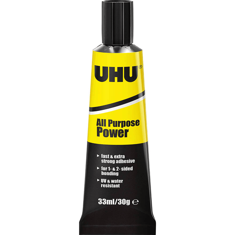 UHU All Purpose Power Adhesive Glue Fast Extra Strength Strong UV Water Resistant Pack 10 33-37655 (10 Pack) - SuperOffice
