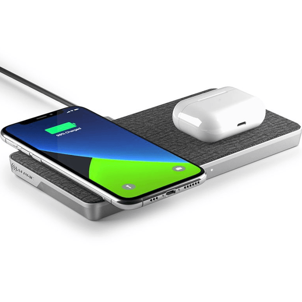 Ultra Power 3-in-1 Dual Wireless Charging Dock with USB-A Charging Output UP2QC10A-SGR - SuperOffice