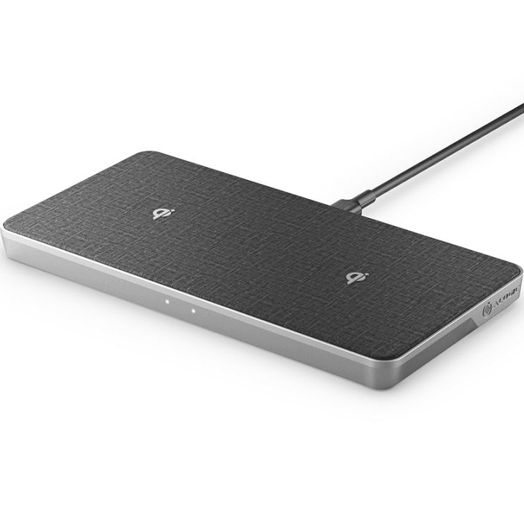 Ultra Power 3-in-1 Dual Wireless Charging Dock with USB-A Charging Output UP2QC10A-SGR - SuperOffice