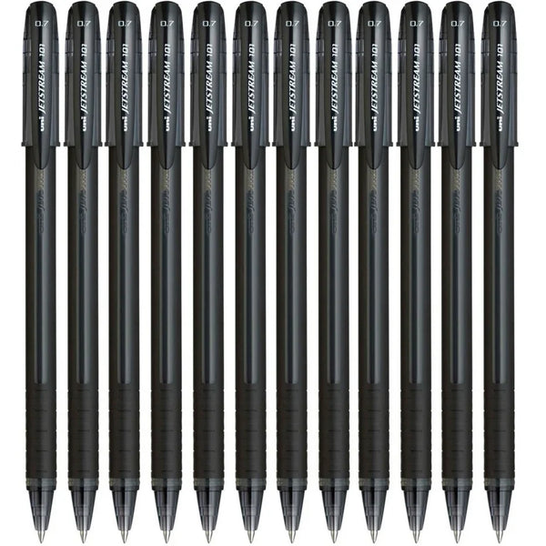 Uni-Ball 101 Jetstream Rollerball Stick Pen Fine 0.7mm Black Box 12 SX101FBK (Box 12) - SuperOffice