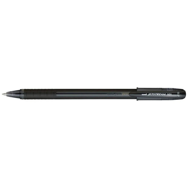 Uni-Ball 101 Jetstream Rollerball Stick Pen Fine 0.7mm Black Box 12 SX101FBK (Box 12) - SuperOffice