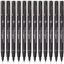 Uni-Ball 200 Pin Fineliner Fine Line Pen 0.4mm Black Box 12 PIN04200BK (Box 12) - SuperOffice