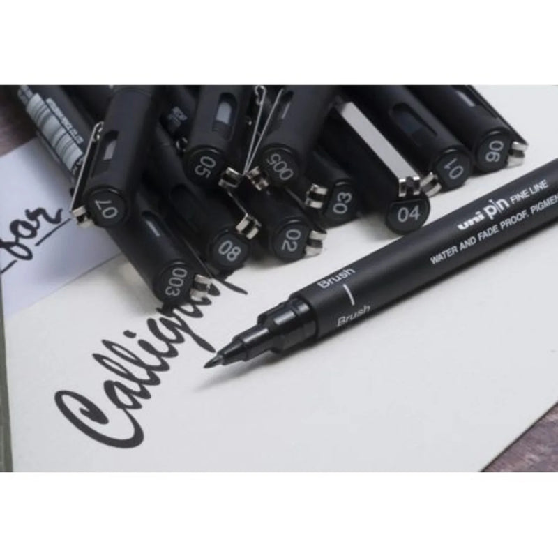 Uni-Ball 200 Pin Fineliner Fine Line Pen 0.4mm Black Box 12 PIN04200BK (Box 12) - SuperOffice