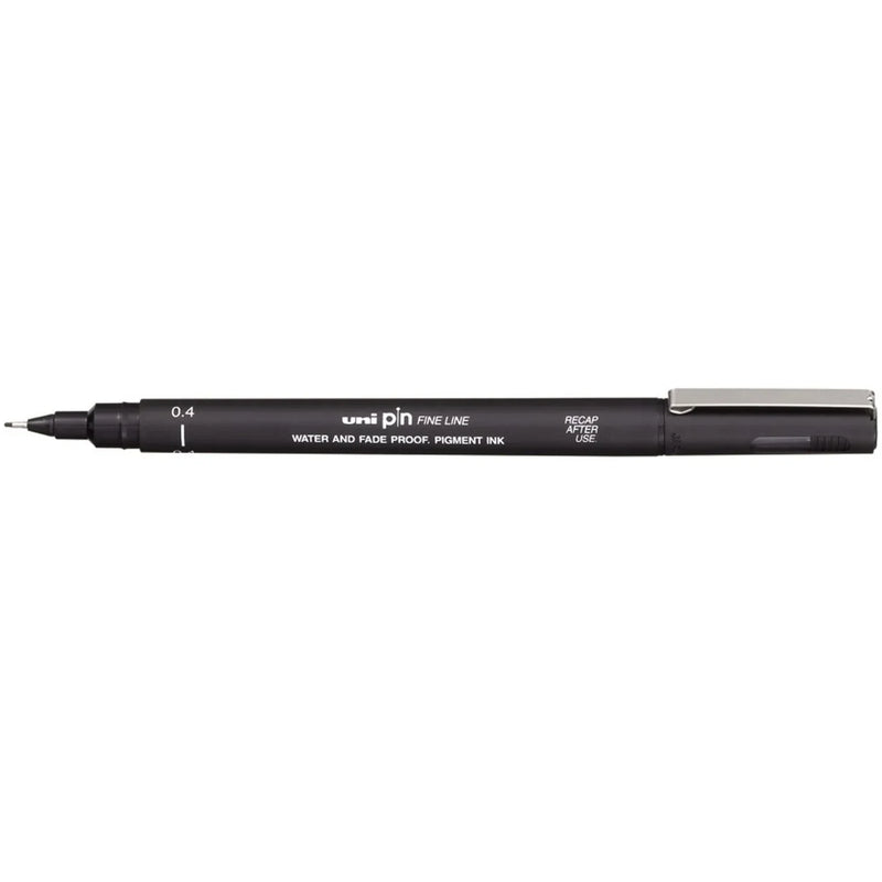 Uni-Ball 200 Pin Fineliner Fine Line Pen 0.4mm Black Box 12 PIN04200BK (Box 12) - SuperOffice