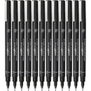 Uni-Ball 200 Pin Fineliner Fine Line Pen 0.6mm Black Box 12 PIN06200BK (Box 12) - SuperOffice