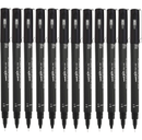 Uni-Ball 200 Pin Fineliner Pen 0.1mm Thin Black Box 12 PIN01200BK (Box 12) - SuperOffice
