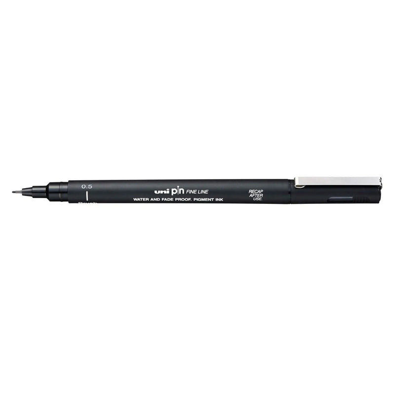 Uni-Ball 200 Pin Fineliner Pen 0.5mm Thin Black Box 12 PIN05200BK (Box 12) - SuperOffice