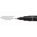 Uni-Ball 200 Pin Fineliner Pen 0.5mm Thin Black Box 12 PIN05200BK (Box 12) - SuperOffice