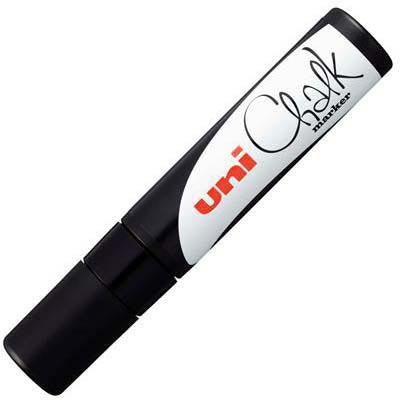 Uni-Ball Chalk Marker Broad Chisel Tip 15Mm Black PWE17KBK - SuperOffice