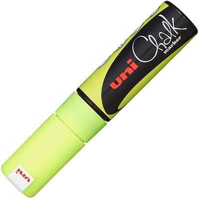 Uni-Ball Chalk Marker Broad Chisel Tip 15Mm Fluro Yellow PWE17KFLY - SuperOffice