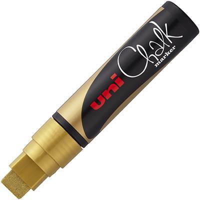Uni-Ball Chalk Marker Broad Chisel Tip 15Mm Gold PWE17KGD - SuperOffice