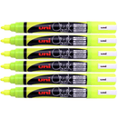 Uni-Ball Chalk Marker Bullet Tip 2.5Mm Fluoro Yellow 6 Pack PWE5MFLY - SuperOffice
