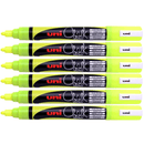 Uni-Ball Chalk Marker Bullet Tip 2.5Mm Fluoro Yellow 6 Pack PWE5MFLY - SuperOffice