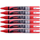 Uni-Ball Chalk Marker Bullet Tip 2.5Mm Red 6 Pack PWE5MR - SuperOffice