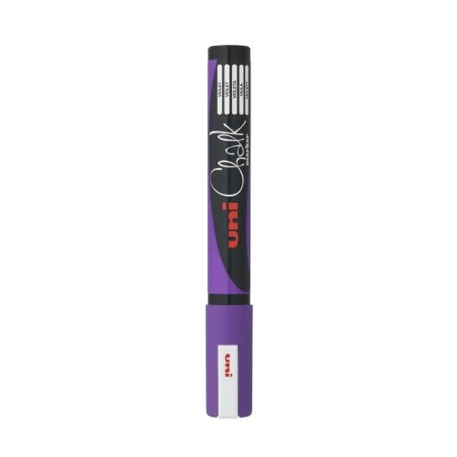 Uni-Ball Chalk Marker Bullet Tip 2.5mm Violet Purple 6 Pack PWE5MV (6 Pack) - SuperOffice