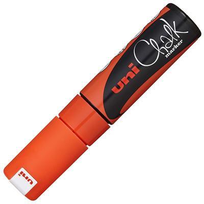 Uni-Ball Chalk Marker Chisel Tip 8Mm Fluoro Orange PWE8KFLOR - SuperOffice