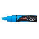 Uni-Ball Chalk Marker Chisel Tip 8mm Light Blue 6 Pack PWE8K PWE8KLB (6 Pack) - SuperOffice