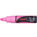 Uni-Ball Chalk Marker Chisel Tip 8mm Thick Fluoro Pink 6 Pack PWE8K PWE8KFLP (6 Pack) - SuperOffice