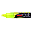Uni-Ball Chalk Marker Chisel Tip 8mm Thick Fluro Yellow 6 Pack PWE8K PWE8KFLY (6 Pack) - SuperOffice