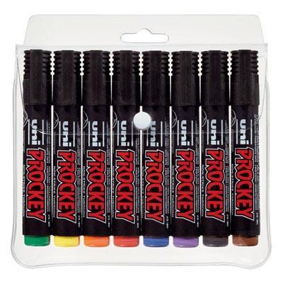 Uni-Ball Pm-126 Prockey Marker Chisel 5.7Mm Assorted Pack 8 PM1268C - SuperOffice