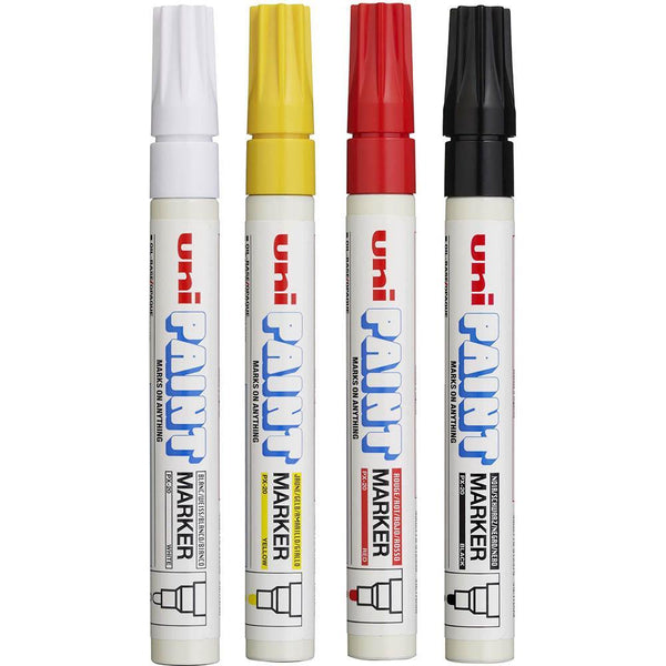 Uni-Ball Px-20 Paint Marker Bullet Tip 2.2Mm Assorted Pack 4 PX204PCOL - SuperOffice