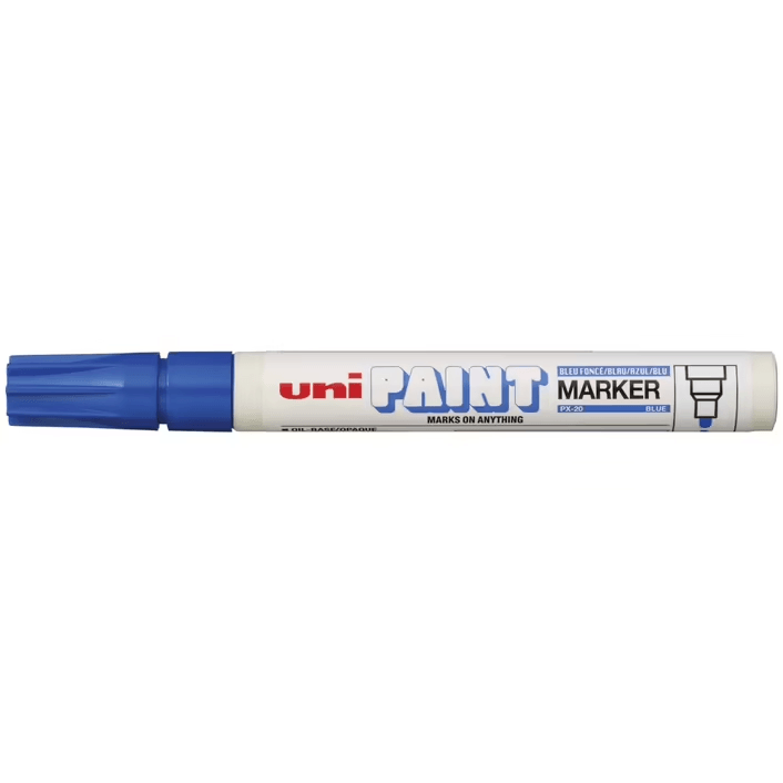 Uni-Ball PX-20 Paint Marker Bullet Tip 2.2mm Blue UNI PX20 Box 12 PX20BL (Box 12) - BLUE - SuperOffice