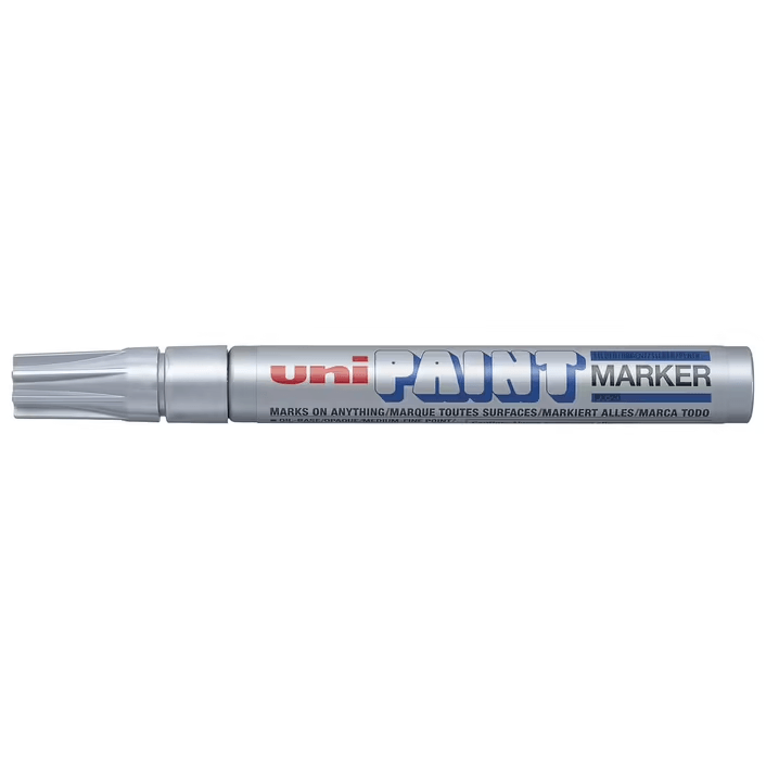 Uni-Ball PX-20 Paint Marker Bullet Tip 2.2mm Silver UNI PX20 Box 12 PX20S (Box 12) - SILVER - SuperOffice