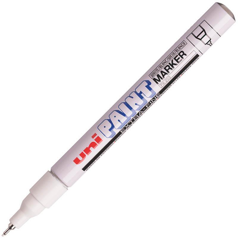 Uni-Ball PX-203 Paint Marker Bullet Tip Fine 0.8mm PX203 White Box 12 PX203WH (Box 12) - SuperOffice