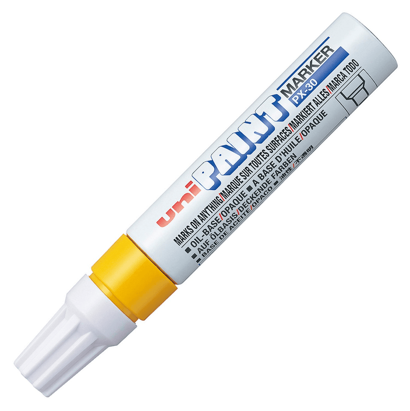 Uni-Ball PX-30 Paint Marker Chisel Tip 8mm Bold Yellow Box 6 PX30BY (Box 6) - SuperOffice